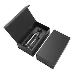 Custom Luxury Matt Black Package Folding Paper Box Magnetic Foldable Gift Box With Magnetic Lid